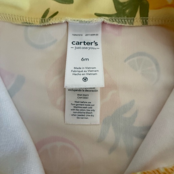 Carter's Yellow Rashguard Swimwear - Picture 7 of 8